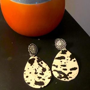 Western cowhide earrings